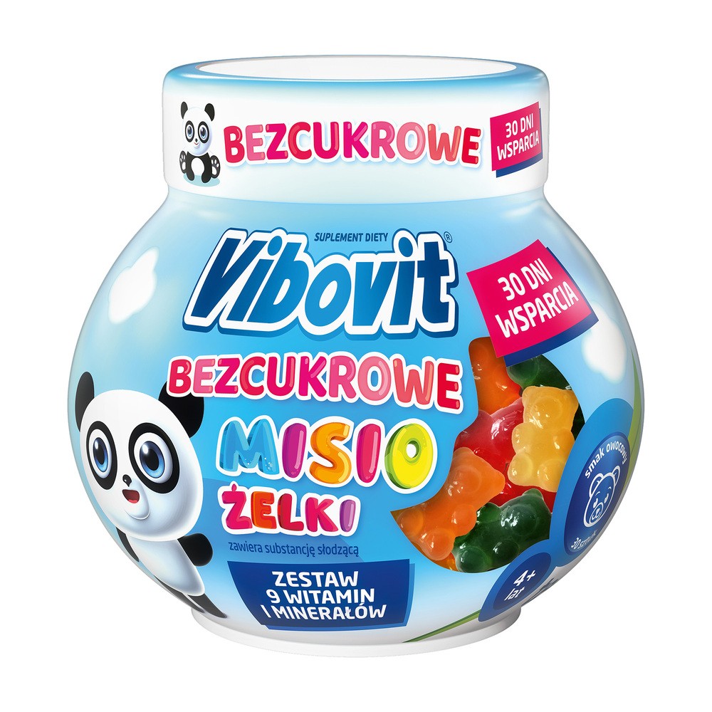 Vibovit Bezcukrowe Misio żelki, 120 g (ok. 30 sztuk)