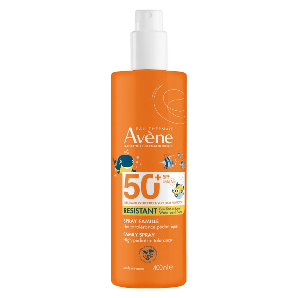 Avene Sun, bardzo wysoka ochrona przeciwsłoneczna, spray dla rodziny, SPF 50+, 400 ml
