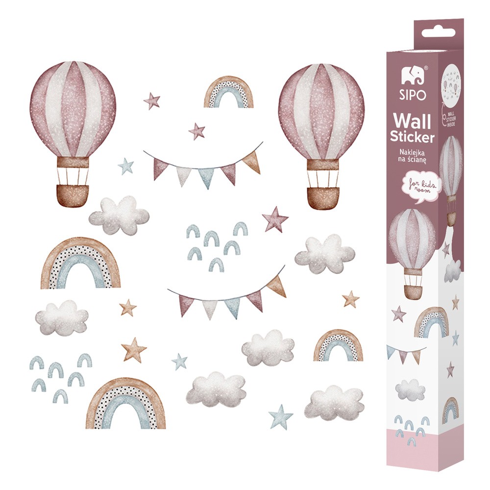 Naklejki na ścianę SIPO Balony i tęcze WS63040