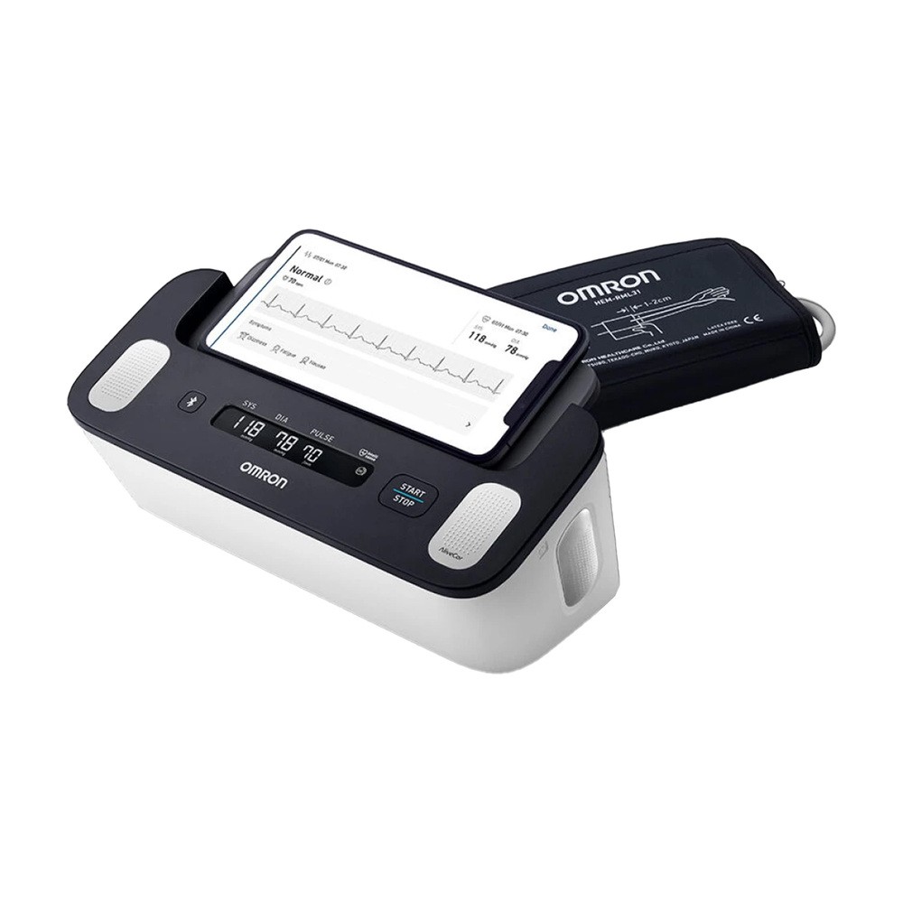 Omron Complete HEM-7530T-E3 EKG 2w1 BT biało-czarny