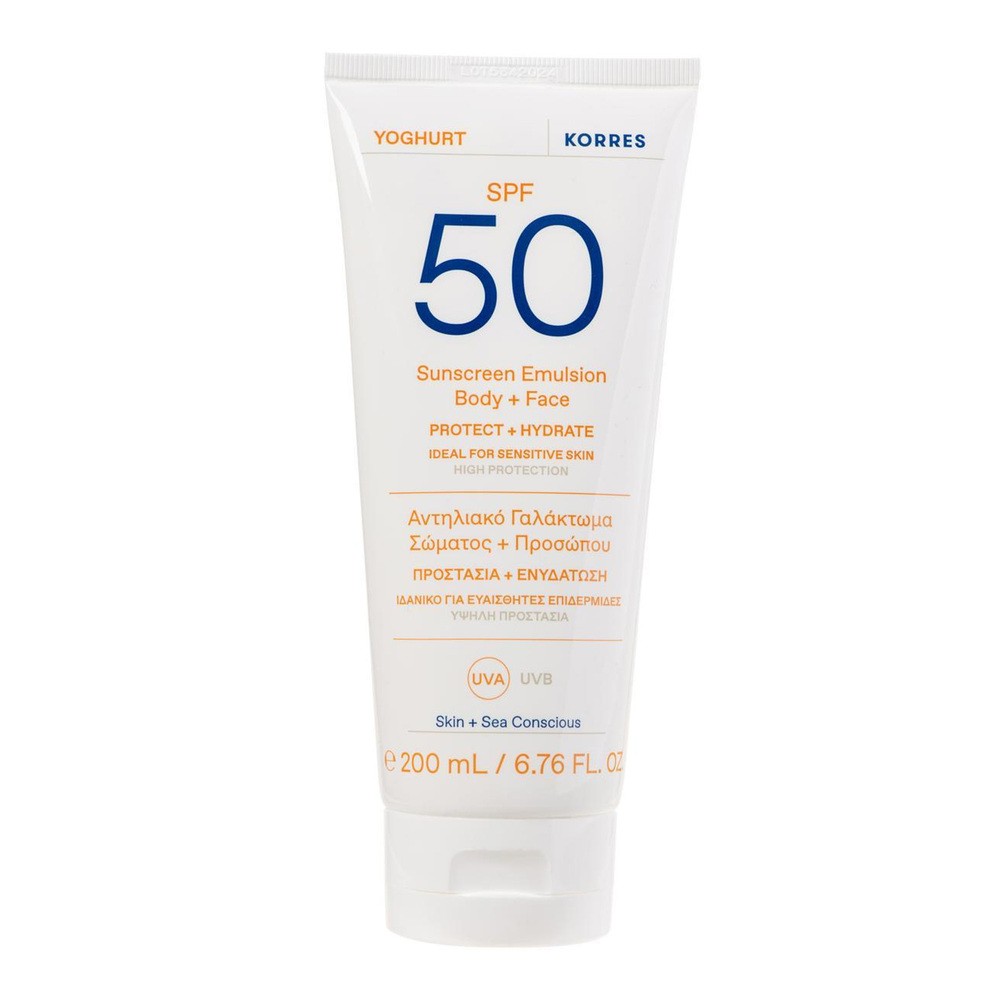 Korres Yoghurt emulsja do ciała i twarzy SPF50 tubka, 200ml