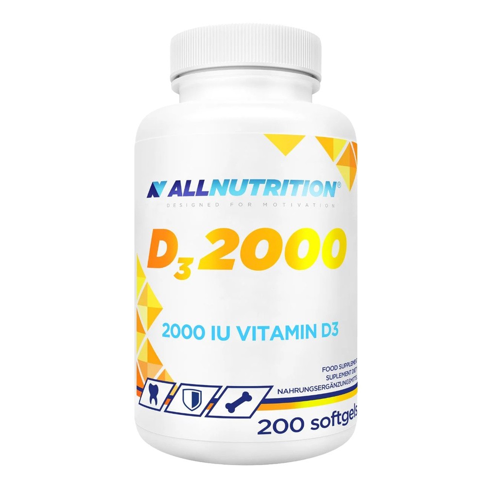 Allnutrition D3 2000, witamina D 50 µg, 200 kapsułek