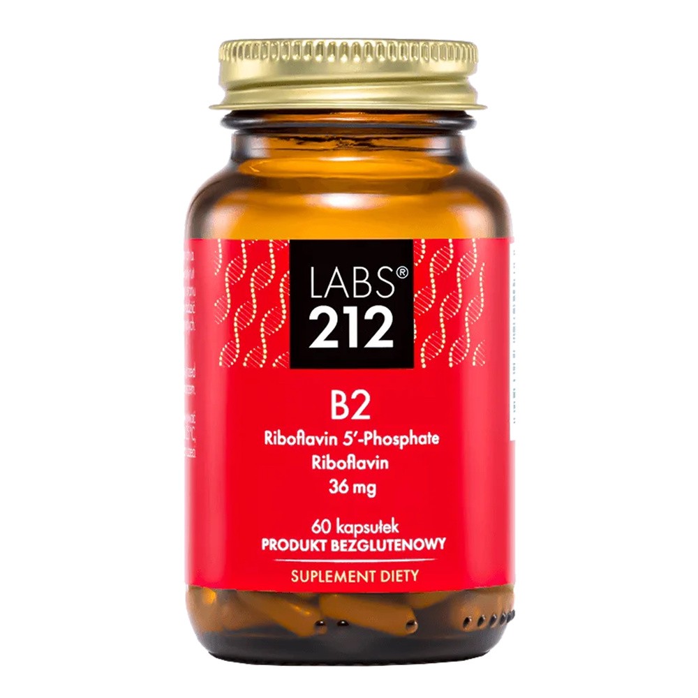 Witamina B2 Riboflavin 5'-Phosphate + Riboflawina 60 kapsułek LABS212