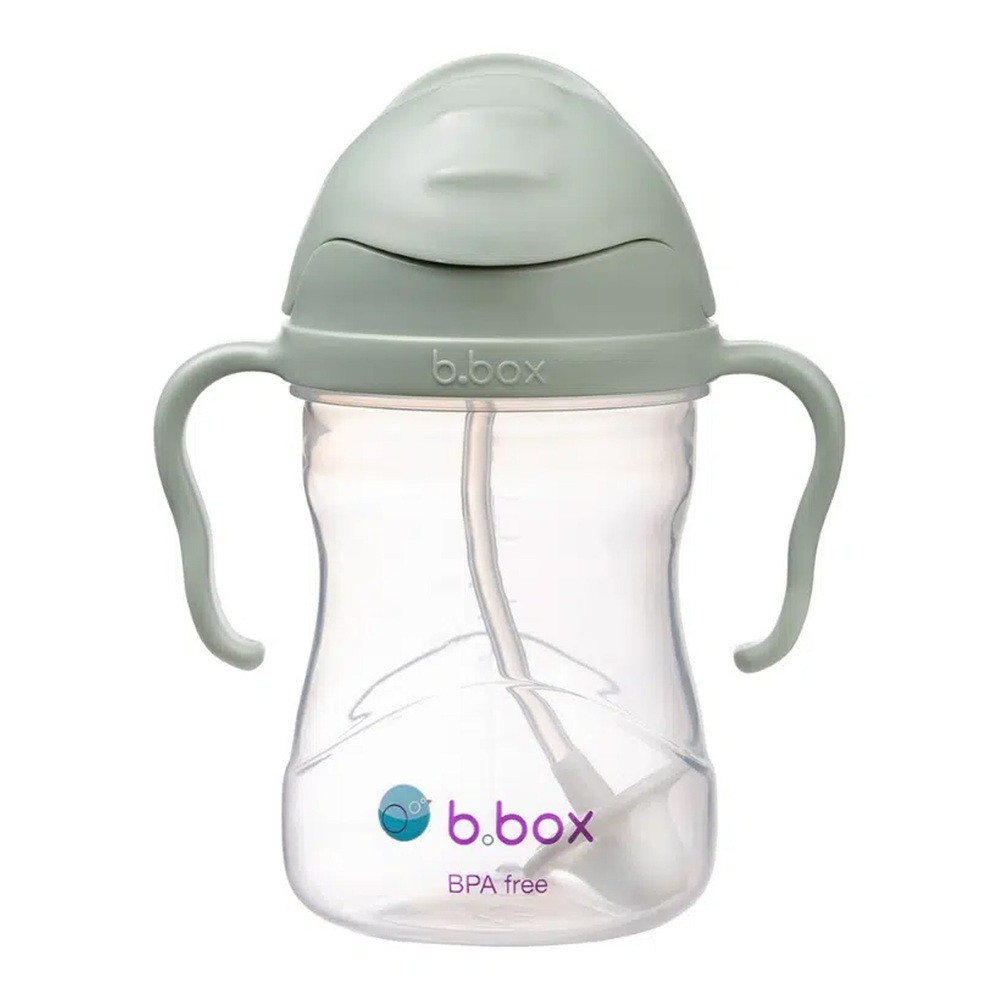 Bidon ze słomką 240 ml, szałwiowy, b.box