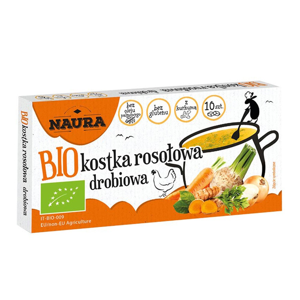 Naura Kostka rosołowa drobiowa BIO 100 g