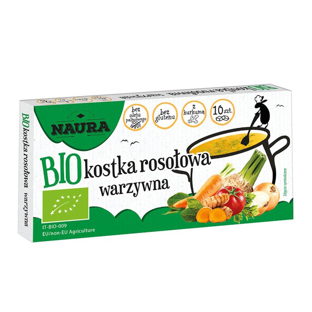 Naura Kostka rosołowa warzywna BIO 100 g