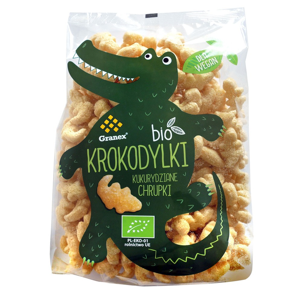 Granex Chrupki kukurydziane Krokodylki BIO 80 g