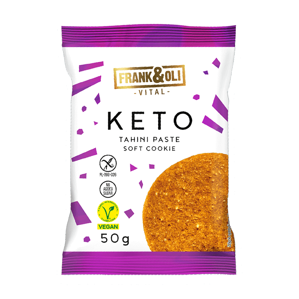 Miękkie Ciasteczko z Pastą Sezamową Tahini Frank&oli, 50g Keto