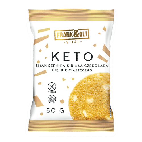 Ciasteczko z Białą Czekoladą o Smaku Sernika Frank&oli, 50g