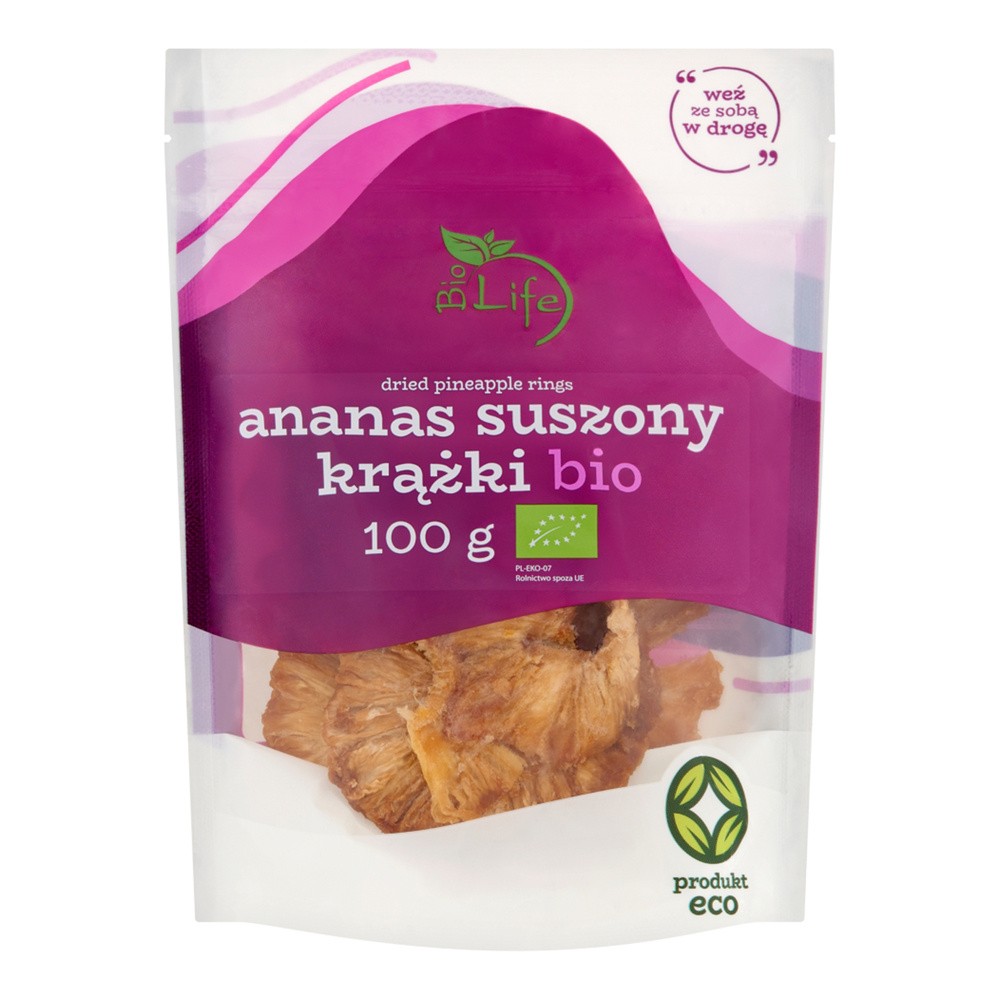 BioLife 101BioLife Ananas Suszony Krążki 100g -