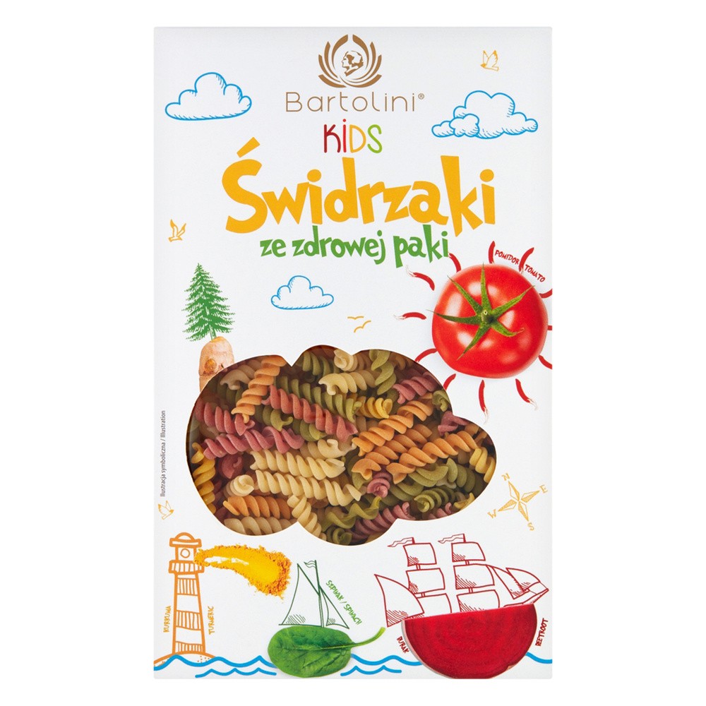 Bartolini P.P.H TABIT sp z o.o. ul.Boryszewsk Makaron Kids Świdrzaki ze Zdrowej Paki 250 g M00-A90E-52946