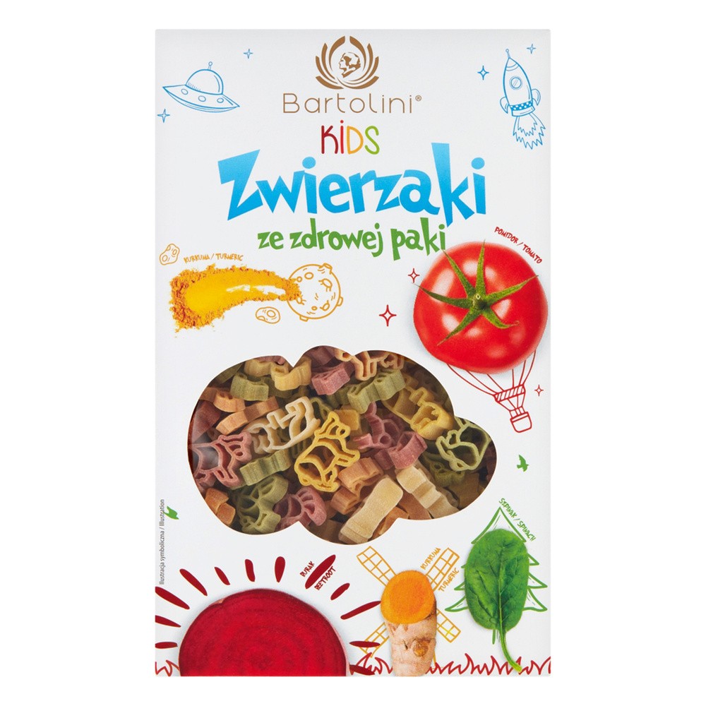 Bartolini P.P.H TABIT sp z o.o. ul.Boryszewsk Makaron Kids Zwierzaki ze Zdrowej Paki 250 g M00-E0E6-391BB