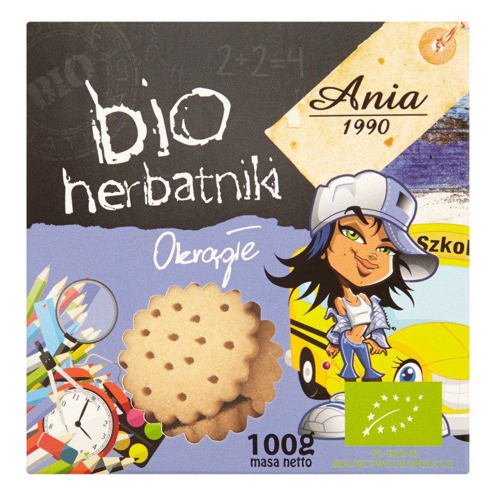 Bio Ania HERBATNIKI OKRĄGŁE BIO 100 g