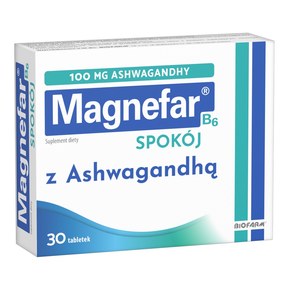Magnefar B6 Spokój z ashwagandhą, 30 tabletek