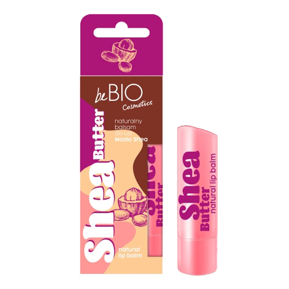beBIO Cosmetics, naturalny balsam do ust, masło shea, 5 g