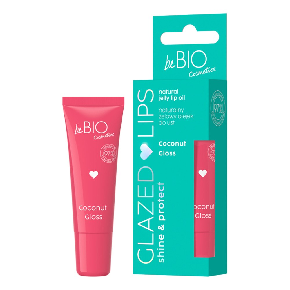 BeBIO Glazed Lips Naturalny żelowy olejek do ust Coconut Glass