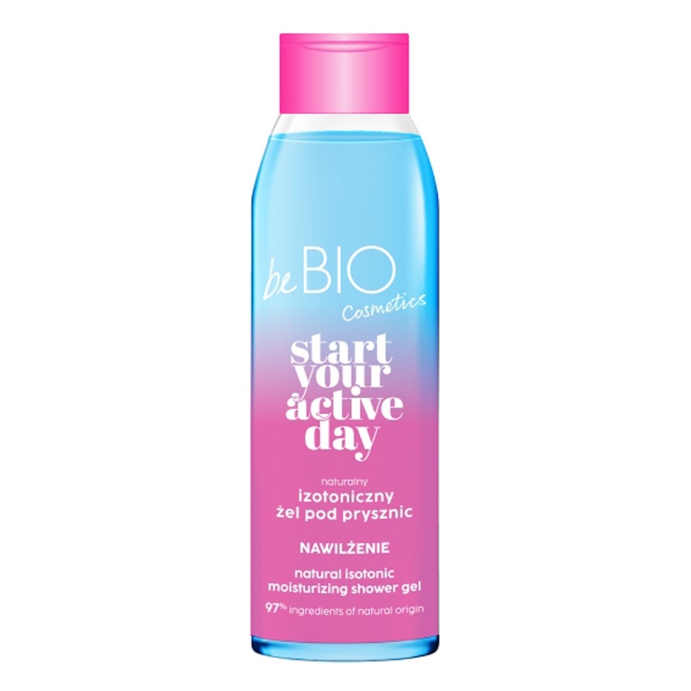 beBIO Start Your Active Day Naturalny Izotoniczny żel pod prysznic NAWILŻENIE, 400 ml