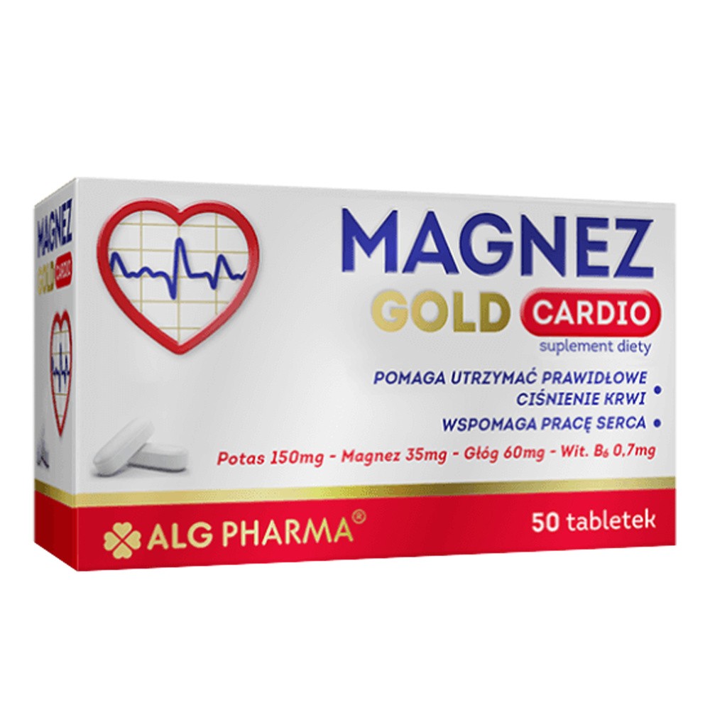 ALG PHARMA Alg Pharma Magnez Gold Cardio 50tabs Gratis Atrakcyjna oferta