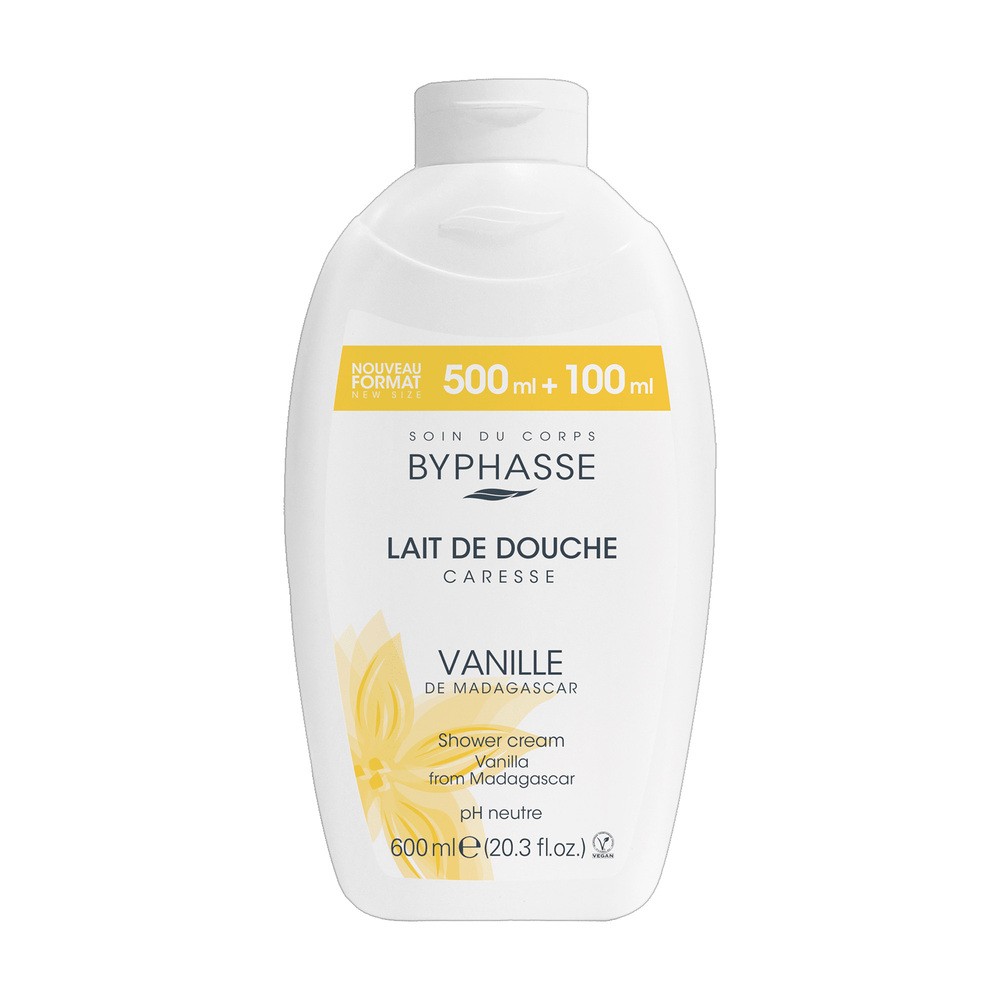 Byphasse Caresse, krem pod prysznic, wanilia, 600 ml
