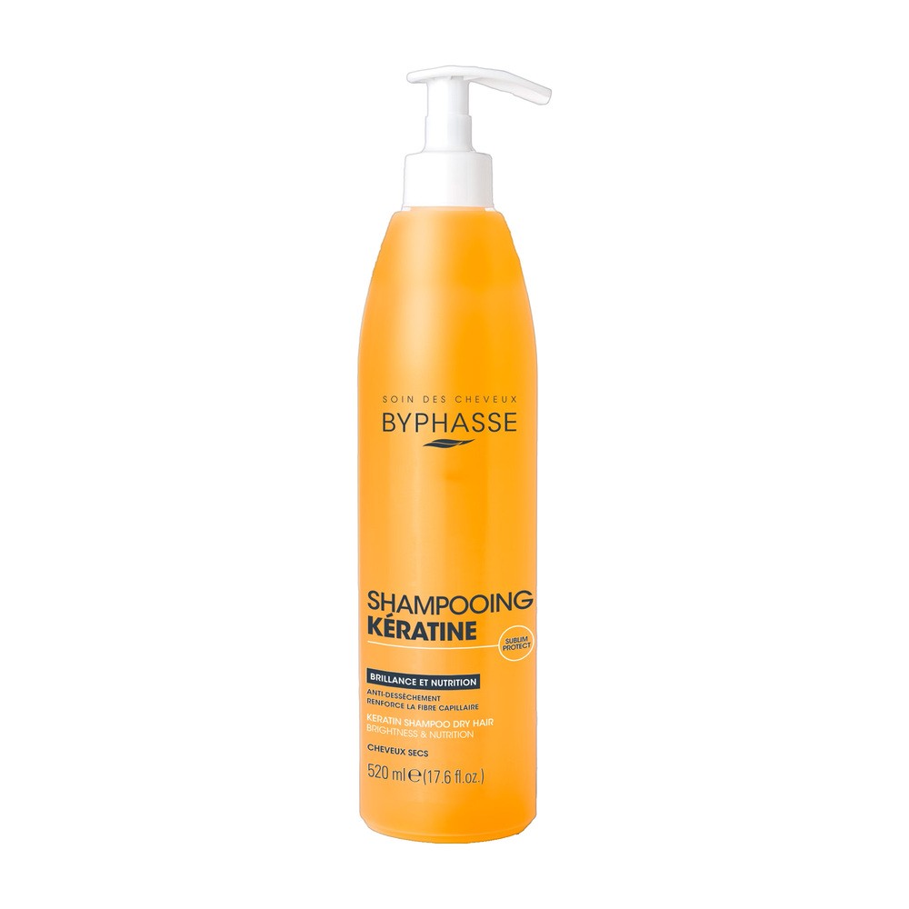 BYPHASSE Szampon do włosów suchych z ciekłą keratyną 520 ml