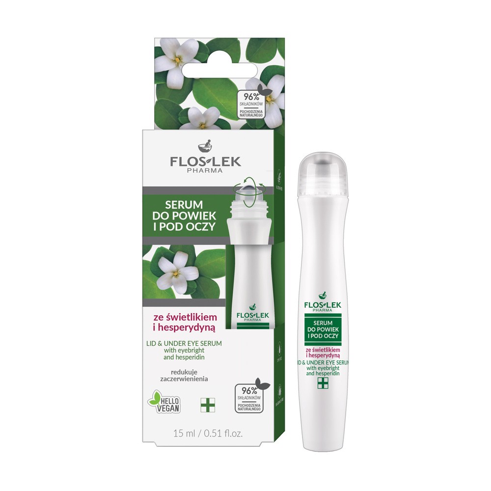 FLOSLEK SERUM DO POWIEK I POD OCZY ZE ŚWIETLIKIEM I HESPERYDYNĄ 15ML