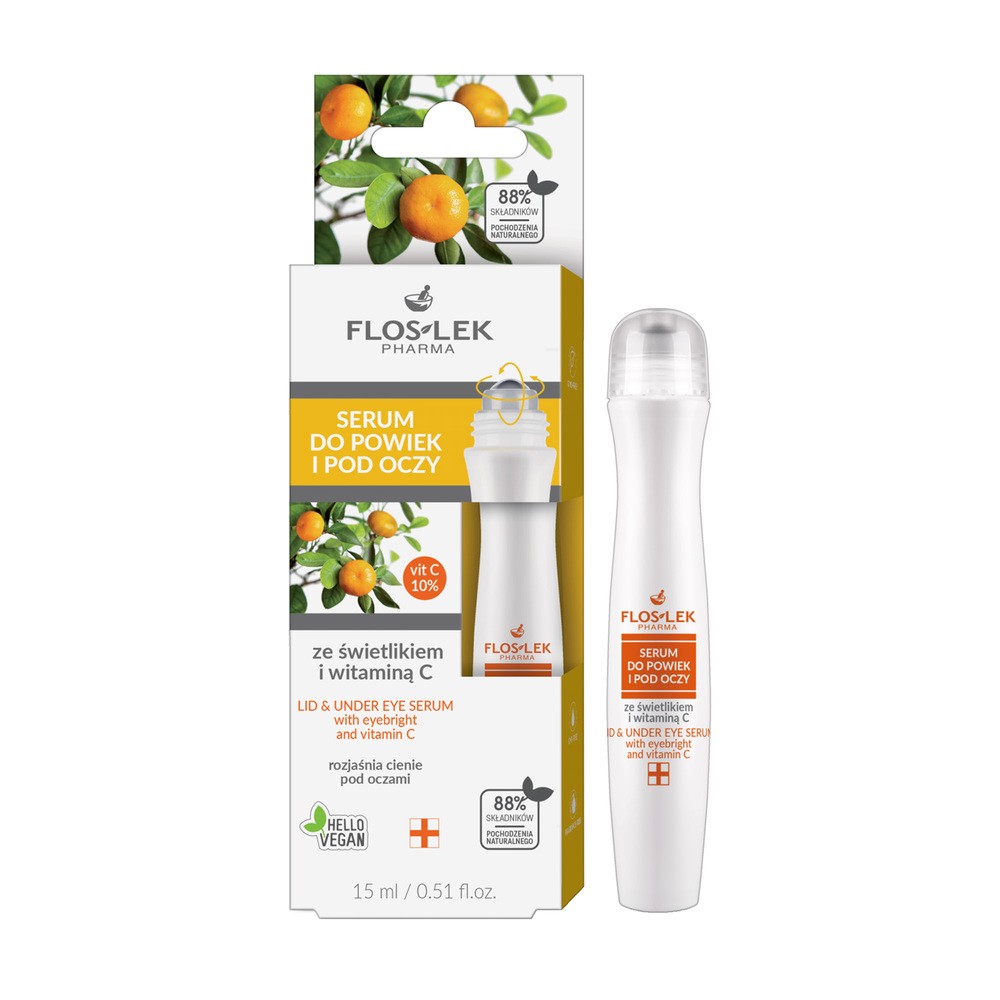 FLOSLEK SERUM DO POWIEK I POD OCZY ZE ŚWIETLIKIEM I WITAMINĄ C 15ML