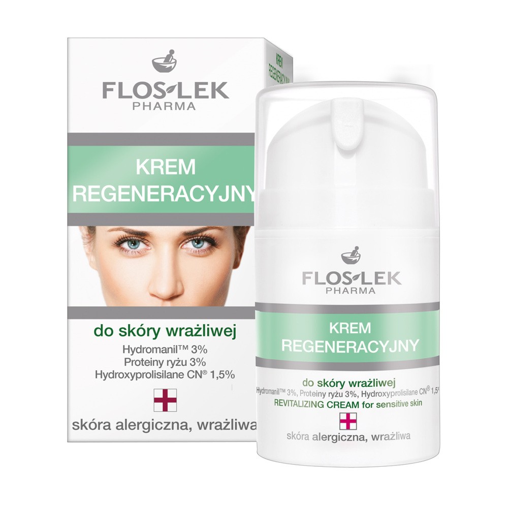 Flos-Lek Sensitive Krem Regeneracyjny, skóra wrażliwa, 50 ml