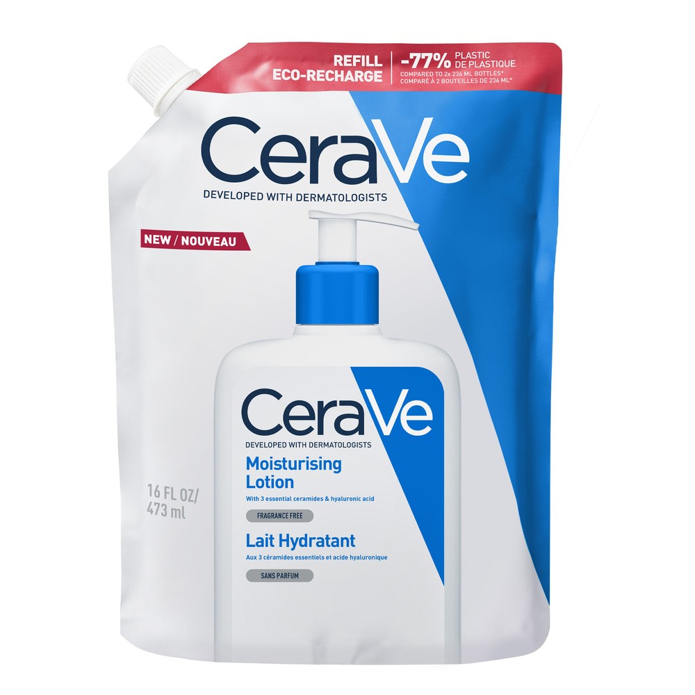 CeraVe Nawilżająca emulsja do twarzy i ciała, Opakowanie refillowe, 473 ml