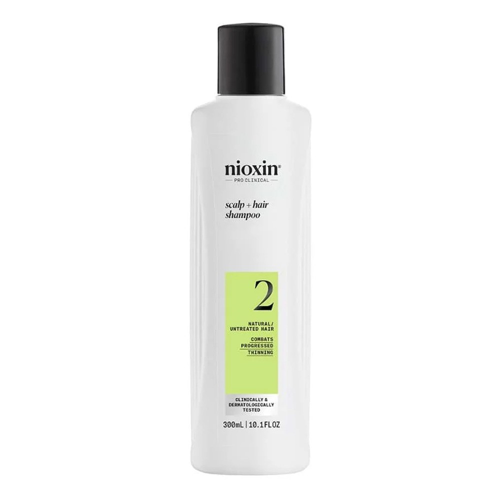 Nioxin System 2 szampon oczyszczający do włosów naturalnych, mocno przerzedzonych, 300 ml