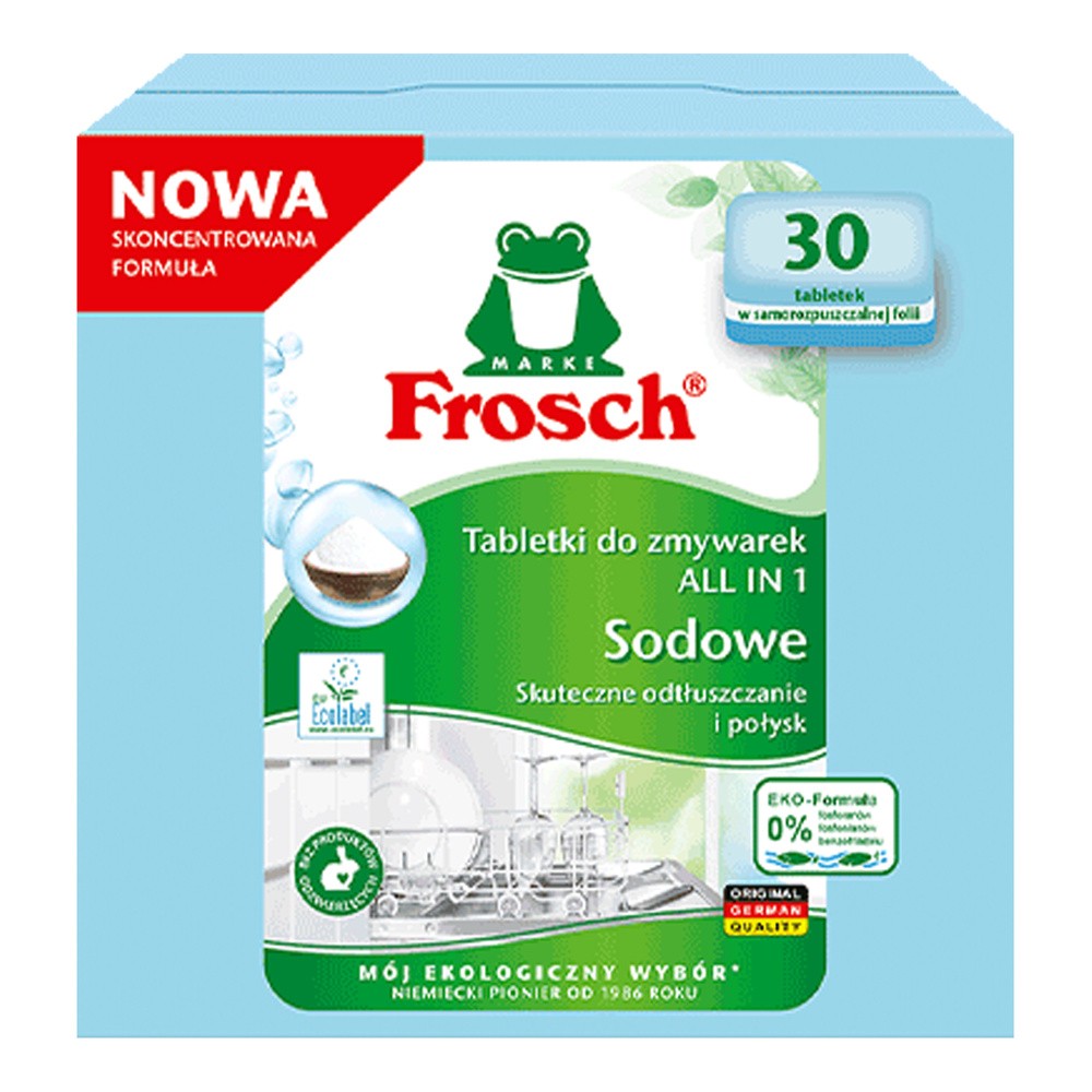 Frosch All in One, sodowe tabletki do zmywarek, 30 szt.