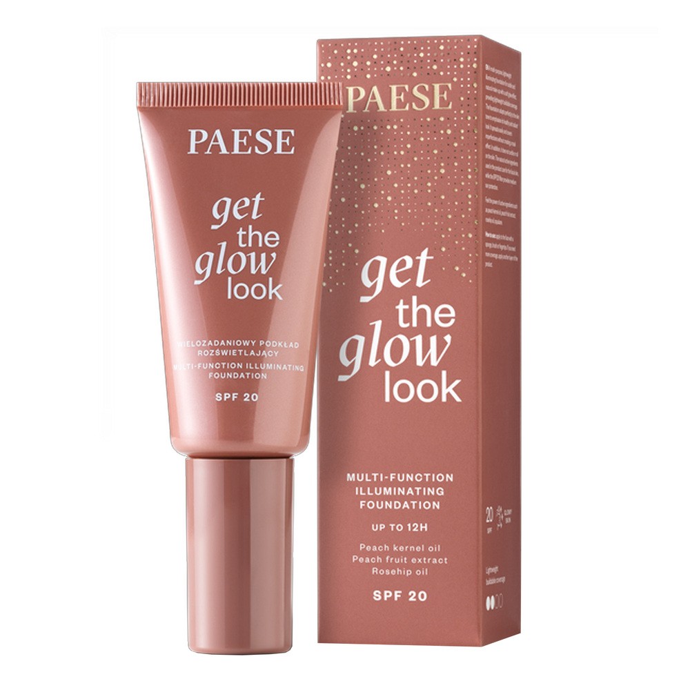 PAESE Get The Glow Look wielozadaniowy podkład rozświetlający 0N Neutral Beige 30ml