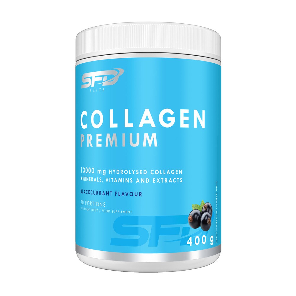 SFD Collagen Premium, smak czarnej porzeczki, 400 g