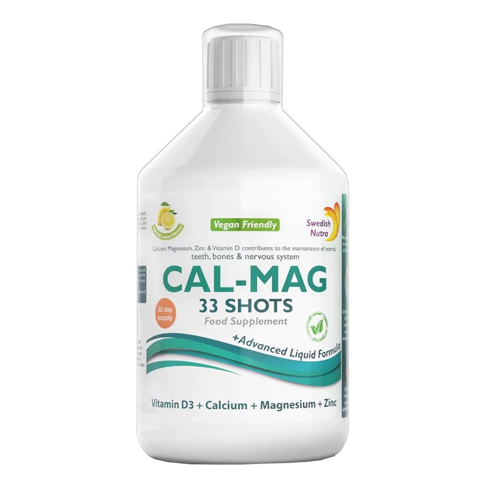 Swedish Nutra Cal-Mag, płyn, smak cytrynowy, 500 ml