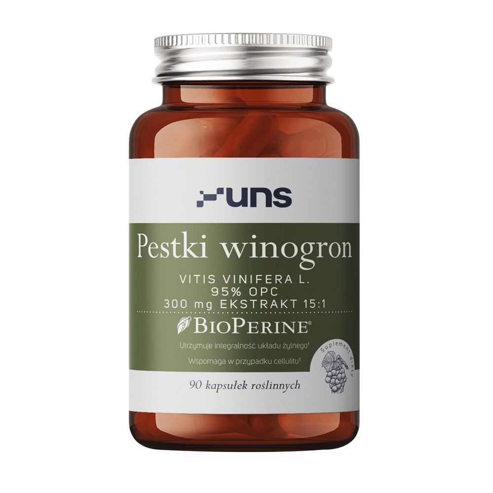 UNS Pestki Winogron 95% Opc Ekstrakt 15:1 90vegcaps