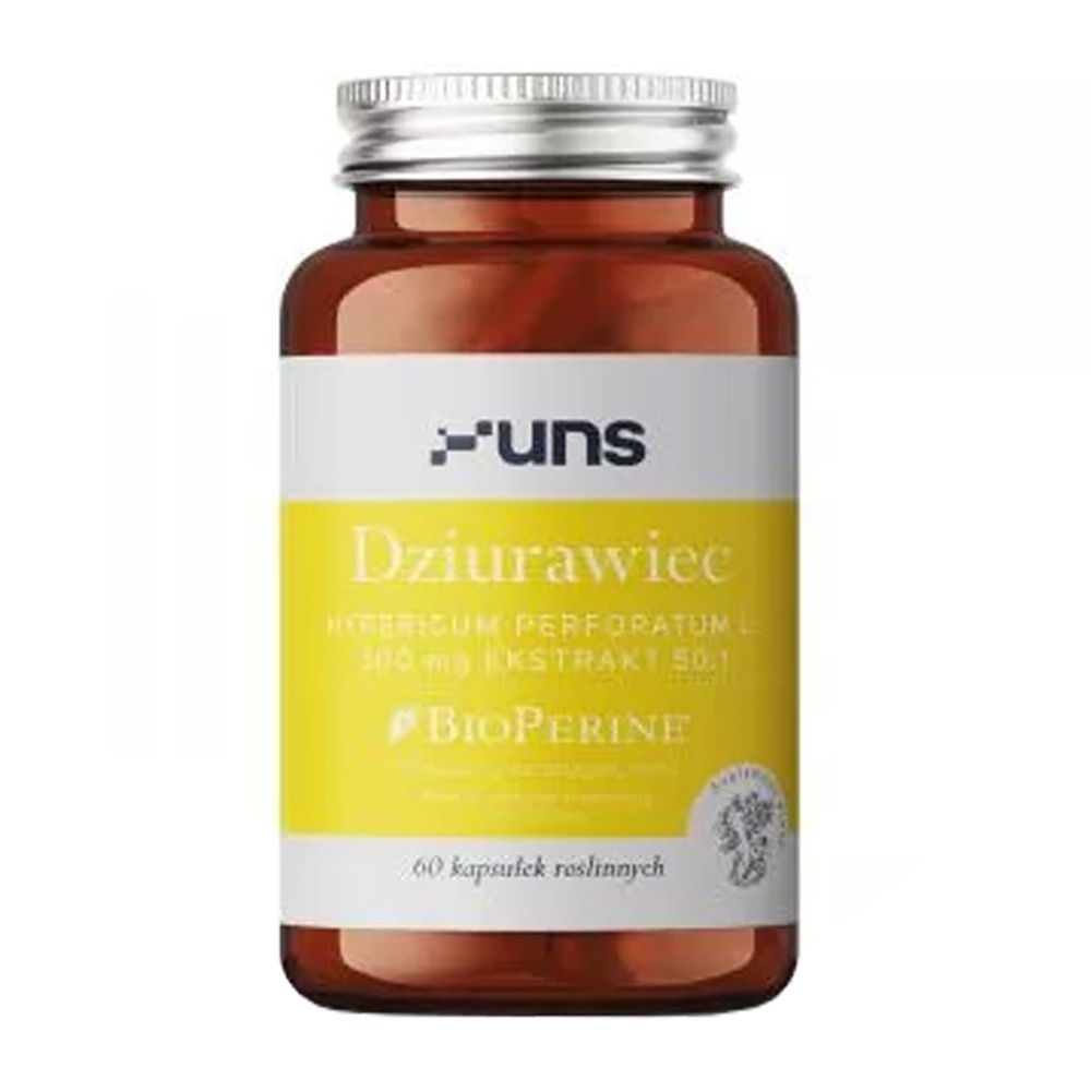 Uns Dziurawiec + Bioperine, kapsułki twarde, 60 szt.