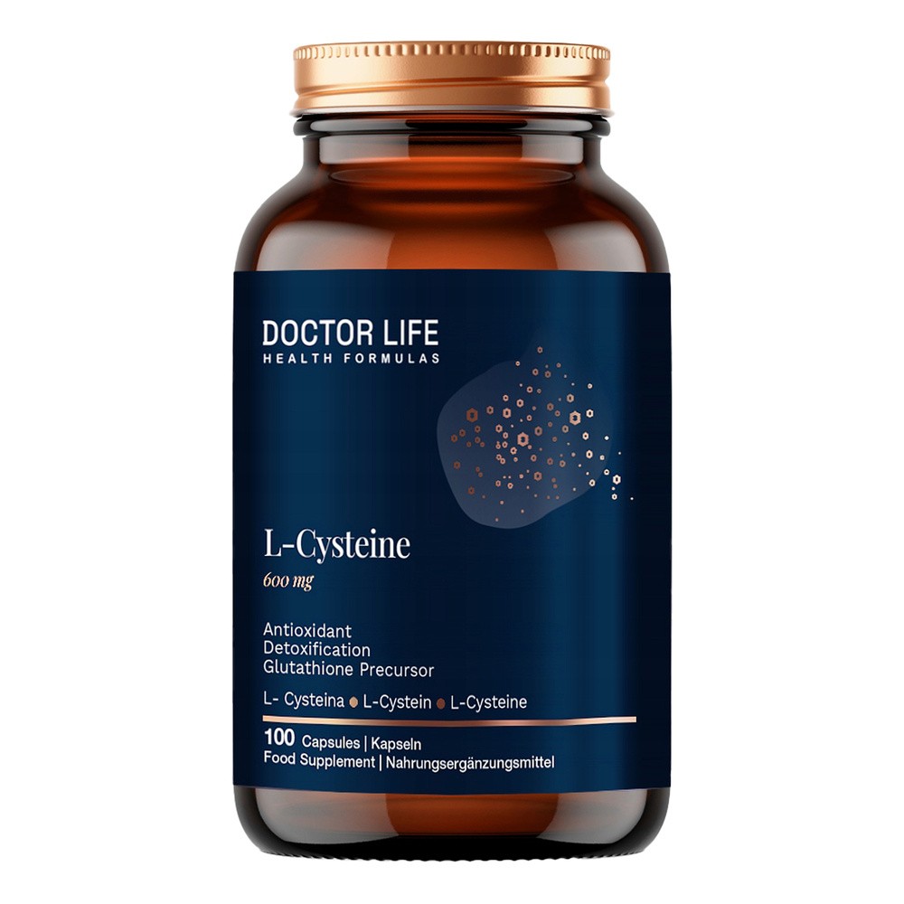 Doctor Life L-Cysteine, L-cysteina 600 mg, 100 kapsułek