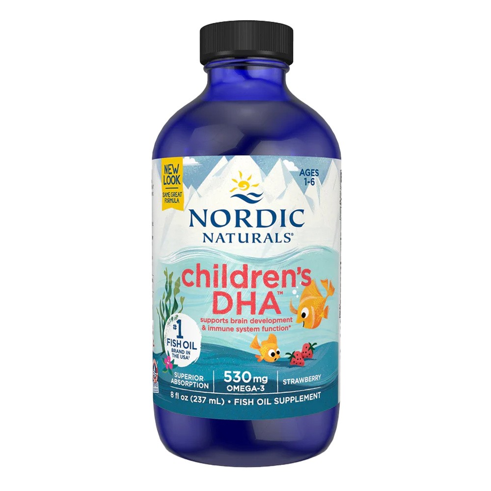 Nordic Naturals Children's DHA Omega 3 dla dzieci w płynie smak truskawkowy, Suplement diety, 237 ml