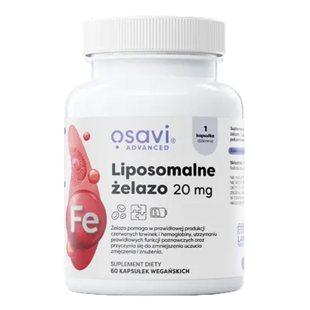 OSAVI Liposomalne żelazo 20mg, 60 kapsułek