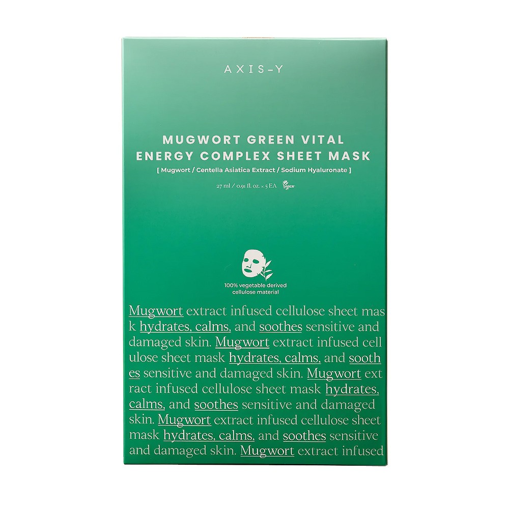 AXIS-Y Green Vital Energy Complex Sheet Mask 61% Mugwort Green Vital Energy Complex Sheet Mask 27.0 ml