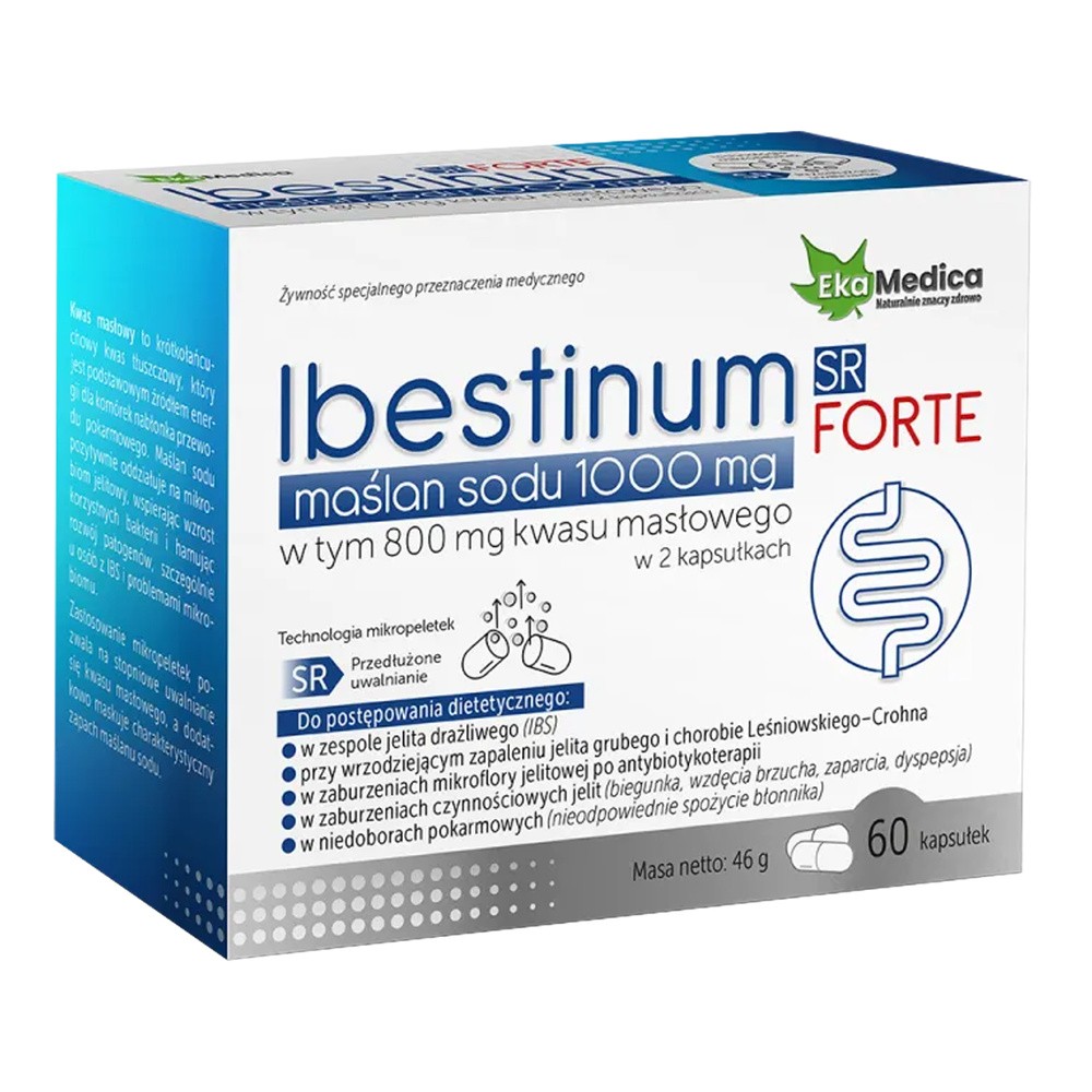 Ibestinum FORTE SR (Maślan sodu) 60 kapsułek EkaMedica