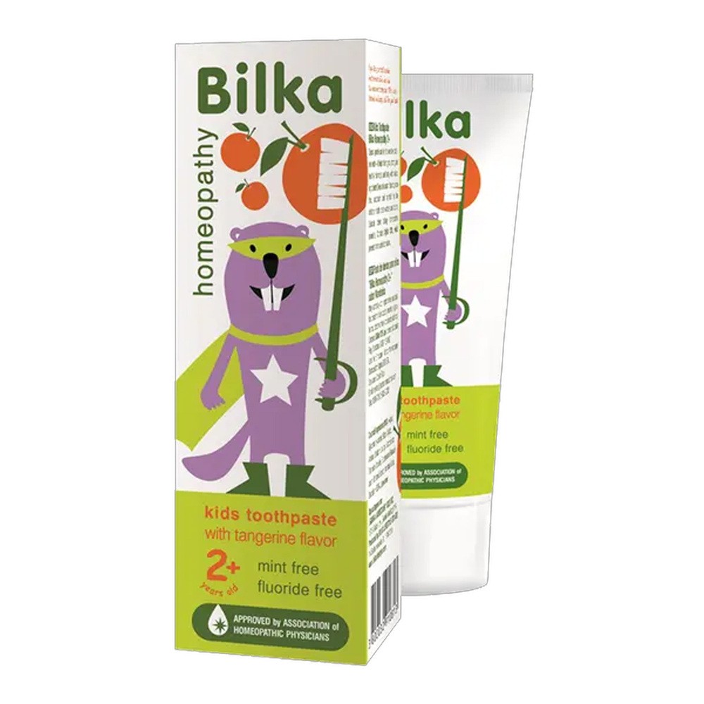 Bilka Homeopathy 2+ - Naturalna pasta dla dzieci od 2 lat, smak MANDARYNKI,  50 ml, HIT! Pas000295