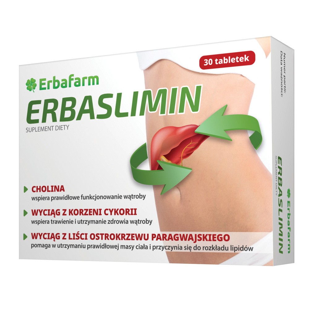 ERBAFARM NATURALE SP. Z O.O. Erbafarm Erbaslimin 30 tabletek 3701741