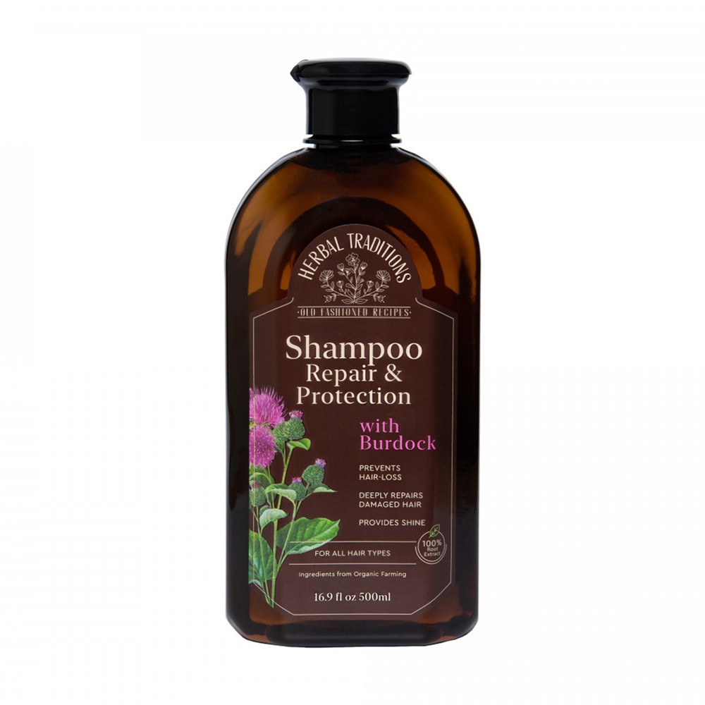 Herbal Traditions, Szampon Do Włosów With Burdock, Regenerujący Ochronny, 500ml