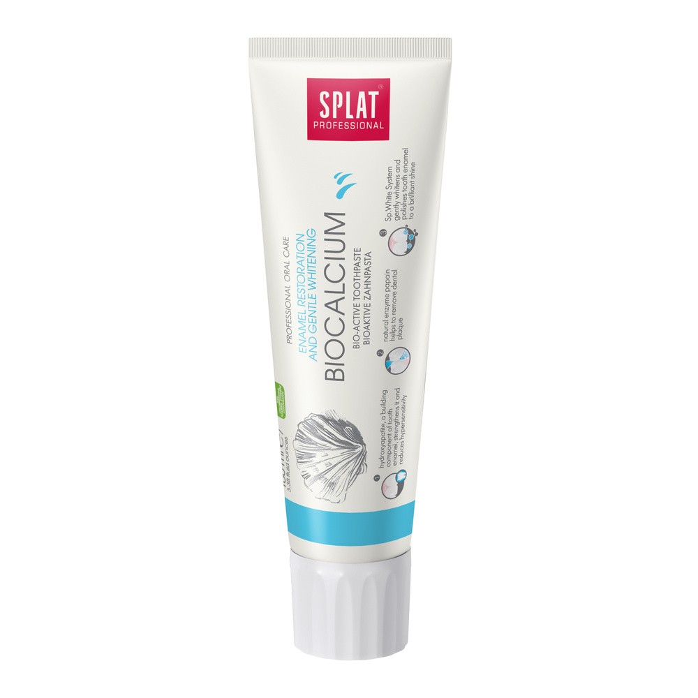Splat Kosmetika SPLAT Professional BIOCALCIUM 100 ml - wybielająca pasta do zębów wzmacniająca i odbudowująca szkliwo (hydroksyapatyt oraz wapń)