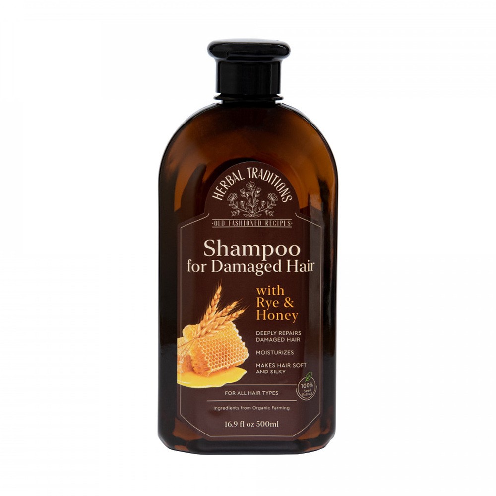 Szampon do włosów zniszczonych Żyto i Miód, 500 ml Herbal Traditions