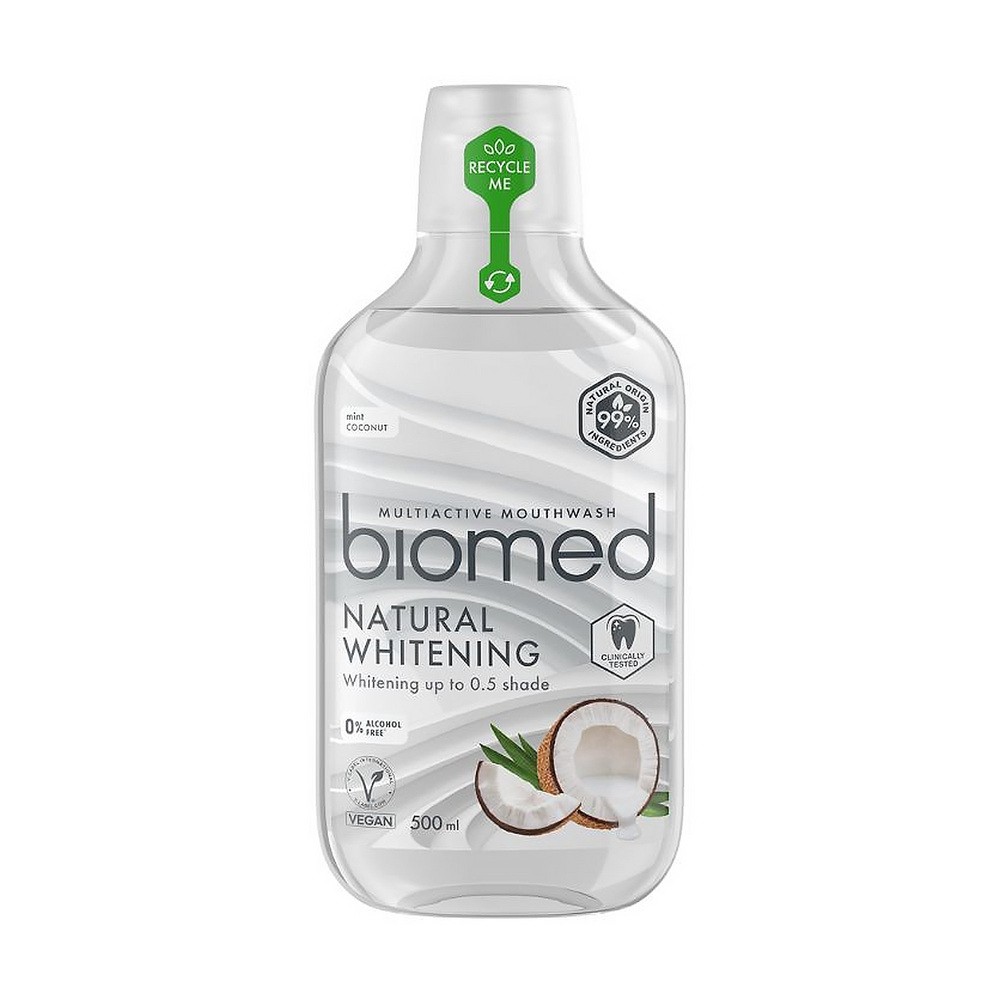 Biomed Płyn do płukania jamy ustnej Super White - mięta + kokos 500 ml