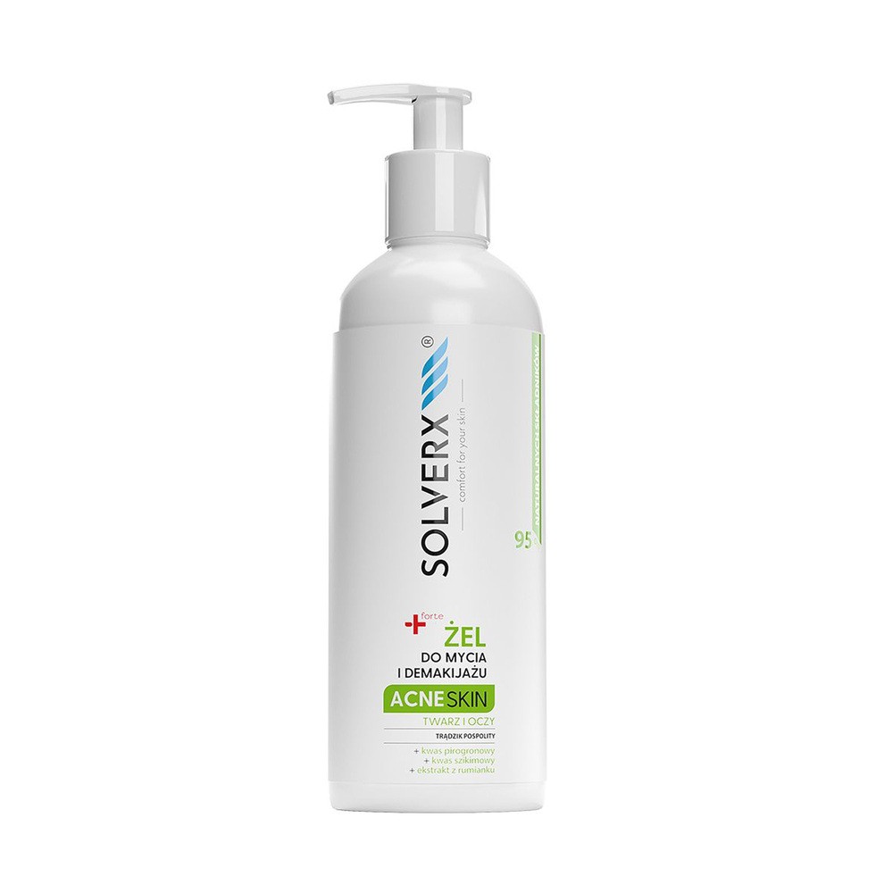 Solverx Acne Skin Żel do mycia i demakijażu twarzy i oczu przeciwtrądzikowy 200ml