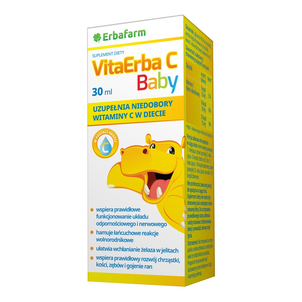 ERBAFARM NATURALE SP. Z O.O. Erbafarm VitaErba C Baby krople 30 ml 3728341
