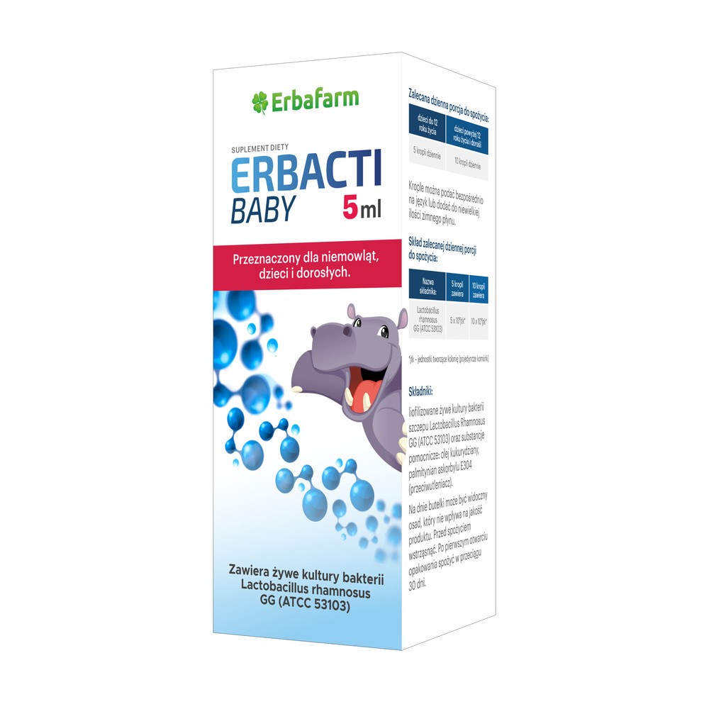 ERBAFARM NATURALE SP. Z O.O. Erbafarm Erbacti Baby krople 5 ml 3603621