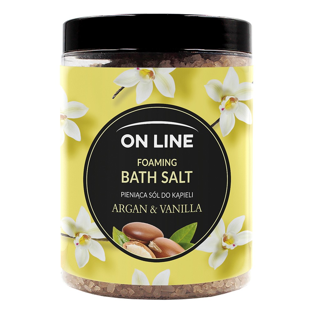 On Line On Line Pieniąca Sól do kąpieli Agran & Vanilla 1200g